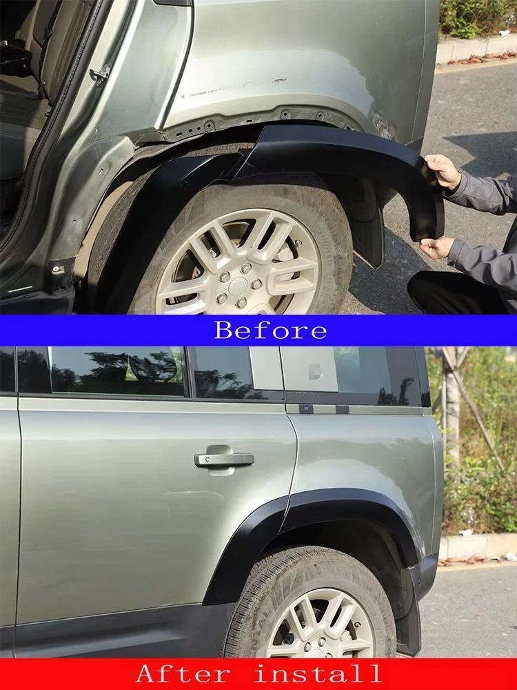For   2020- Defender 110 Normal Wheelarch Upgrade to Wider Wheelarch Gloss Black  Matt Black  Wheelarch Kit